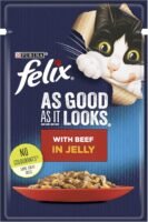 Purina FELIX As Good As It Looks Cat Food with beef in jelly (85g)
