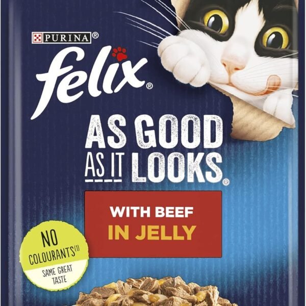 Purina FELIX As Good As It Looks Cat Food with beef in jelly (85g)