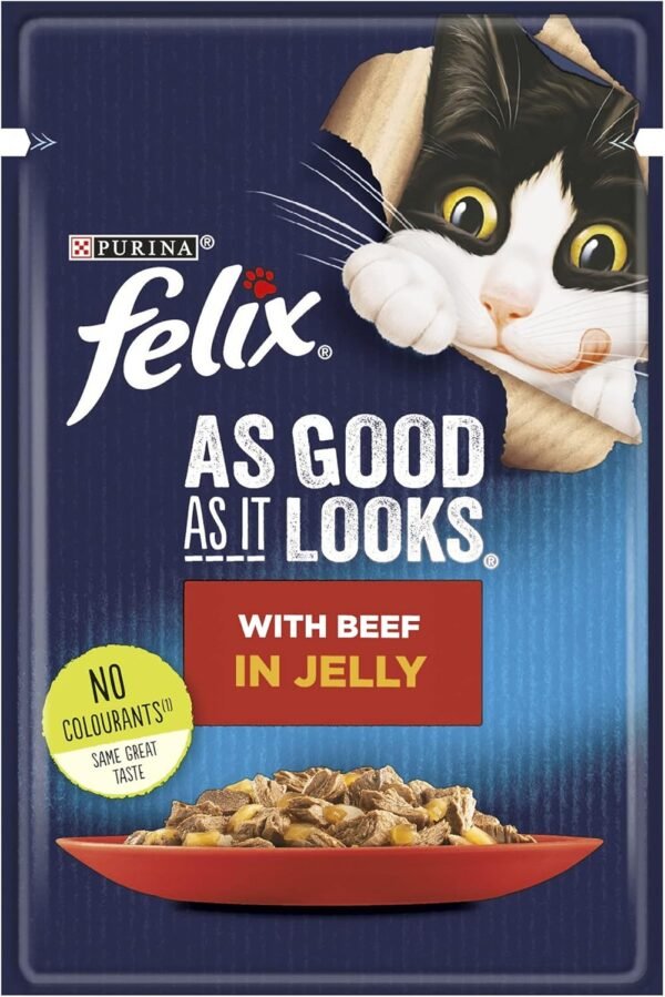 Purina FELIX As Good As It Looks Cat Food with beef in jelly (85g)