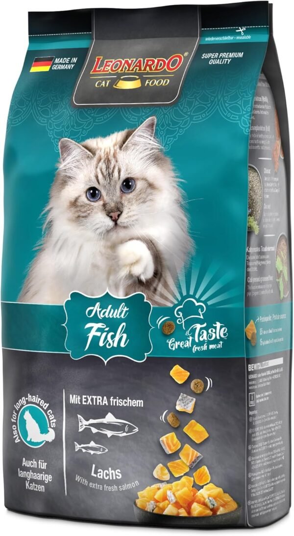 Leonardo Holistic Dry Food with Fresh Salmon for Adult Cat (1.8 kg)