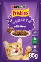 Purina Friskies Beef Chunks in Gravy Wet Cat Food (85g)