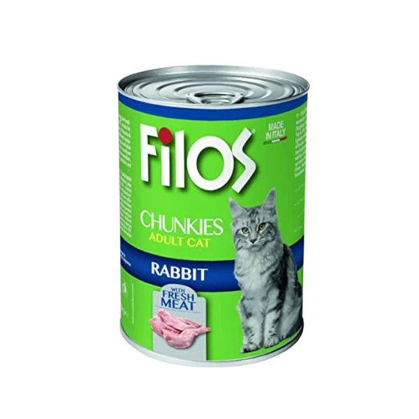 Filos Cat Wet Food Chunkies with Rabbit (400g)