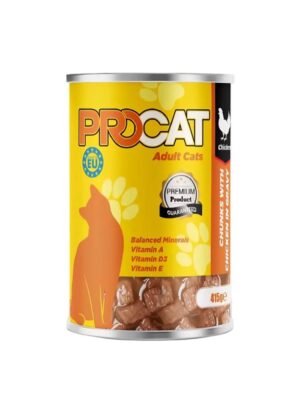 PROCAT wet food chunks in gravy for Adult Cats 415gm