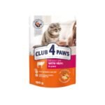 CLUB 4 PAWS with Veal in gravy premium poutch 100gm